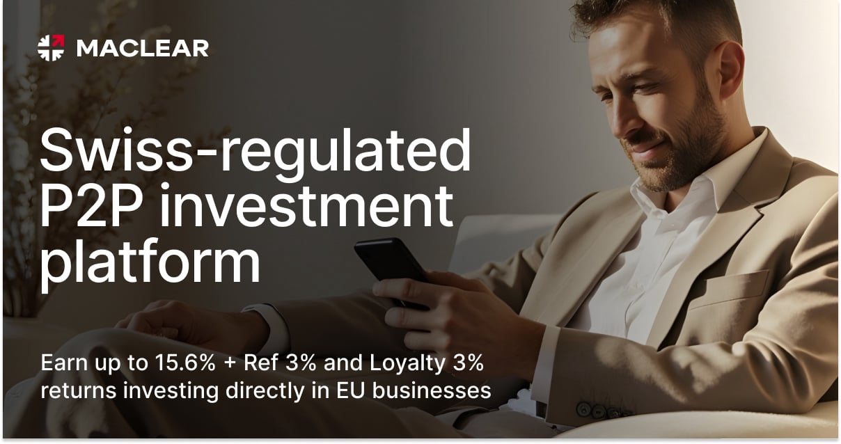 Descubre cómo funciona Maclear, la plataforma suiza de crowdlending que ofrece rentabilidad de hasta el 14,9% anual. Inversión mínima desde 50 €, con seguridad, transparencia y pagos mensuales garantizados